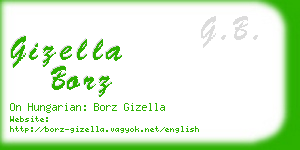 gizella borz business card